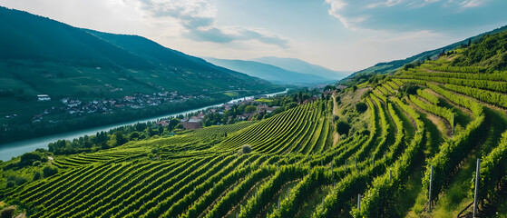 Fototapeta premium Vibrant Nature and Scenic Landscapes: Captivating Sunsets, Lush Forests, and Serene Oceans with Stunning Colors and Tranquil Atmospheres