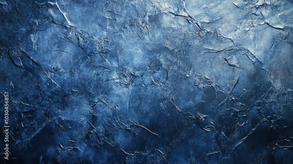 Poster elegant matte texture background in deep blues with soft shadow effects, offering a polished, sophis