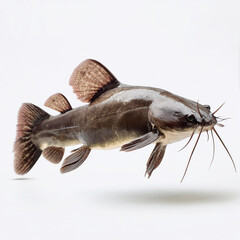 Obraz premium poisson, poisson chat, aliment, isolé, frais, fruits de mer, brut, blanc, animal, pêche, sain, mer, ailette, arc-en-ciel, fraîcheur, argent, attraper, eau douce, queue, studio, repas, fond blanc, v