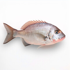 poisson, aliment, isolé, pagre,  frais, fruits de mer, brut, blanc,  animal, pêche, sain, mer, ailette, arc-en-ciel, fraîcheur, argent, attraper, eau douce, queue, studio, repas, fond blanc, viande
