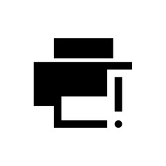Printer Error Icon - Warning Symbol
