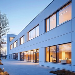 Obraz premium Modern Hospital Architecture: Bright, Spacious Design for Patient Comfort