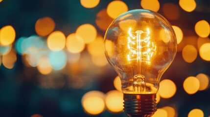 Glowing lightbulb symbolizing a new startup concept, representing innovation and creative entrepreneurship, emerging with bright potential