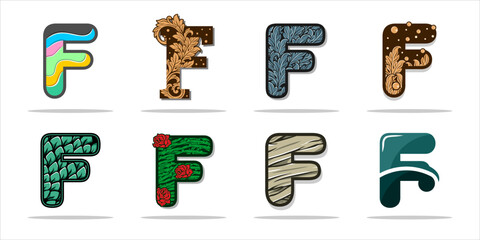 design logo creative letter F