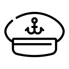 sailor hat line icon