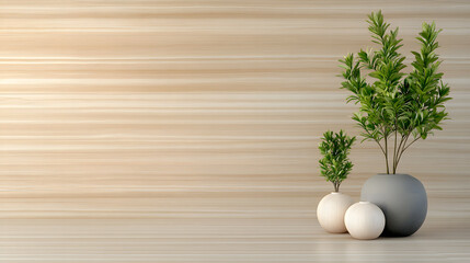 A Beautifully Styled Beige Bathroom Inviting Tranquility with Two Abstract Figures