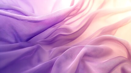Obraz premium Lavender Curtains Billowing in Gentle Breeze with Soft Motion and Ethereal Atmosphere