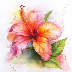 Watercolor Flower Arrangement for Spring Decoration Generative AI