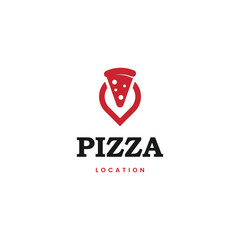 Pizza location logo design modern concept