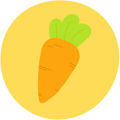 hand drawn vector illustration of a carrot