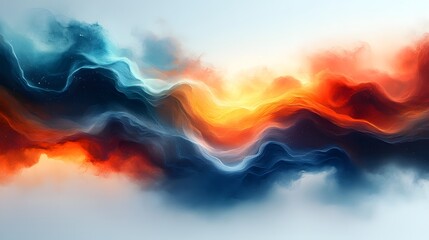 Obraz premium Delicate Nightingale script with graceful curves in watercolor pastel tones