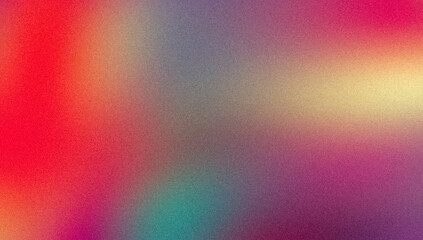 Vibrant colors grainy gradient background, red pink orange abstract noise texture backdrop design with glowing colors flow shaped, bright, noise effect, copy space.