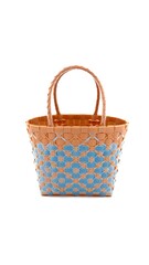 woven basket plastic on isolated white background