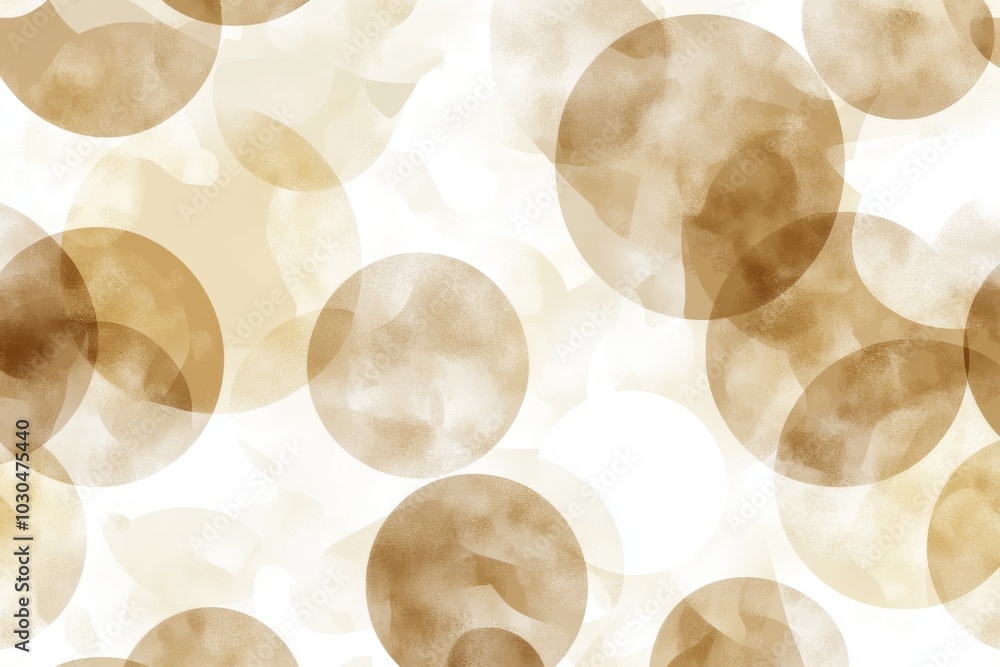 Poster abstract circular pattern with translucent brown tones symbolizing softness movement and natural bea