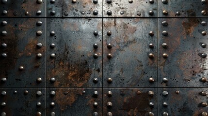 Fototapeta premium Rusty Metal Texture with Rivets