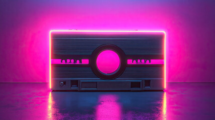 nostalgia_of_the_90s._audio_casset_ Neon_cassette