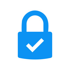 Padlock with check mark icon