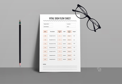 Vital Sign Flow Sheet Template Layout