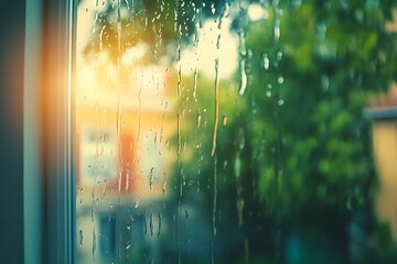 rain water in the window