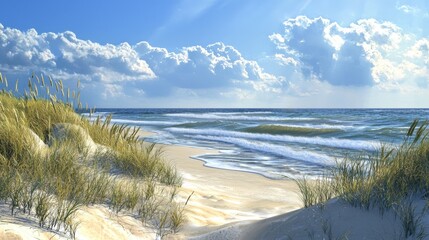 Serenity Found: A Peaceful Coastal Scene for Relaxation and Inspiration Generative AI