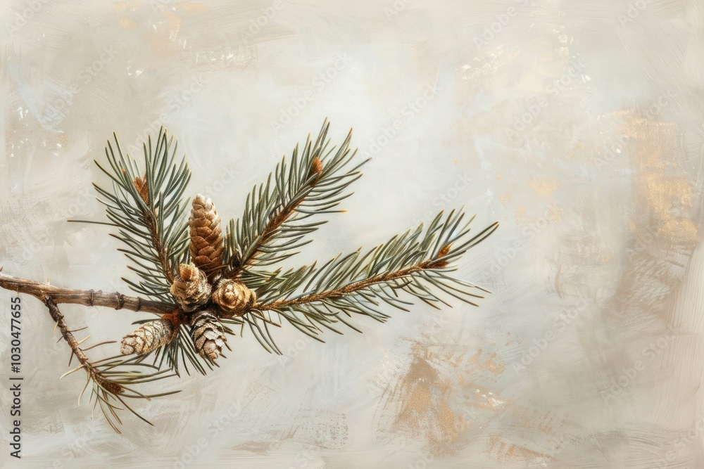 Canvas Prints Close up on pale pine backgrounds painting plant.