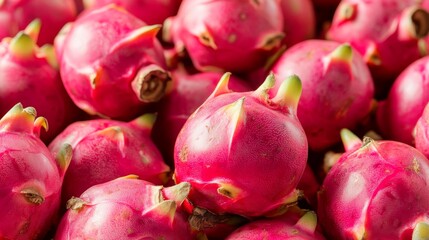 Close Up of Fresh Red Dragon Fruit  Tropical Fruit  Healthy Food
