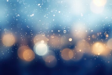 Obraz premium Cold night bokeh light christmas outdoors.