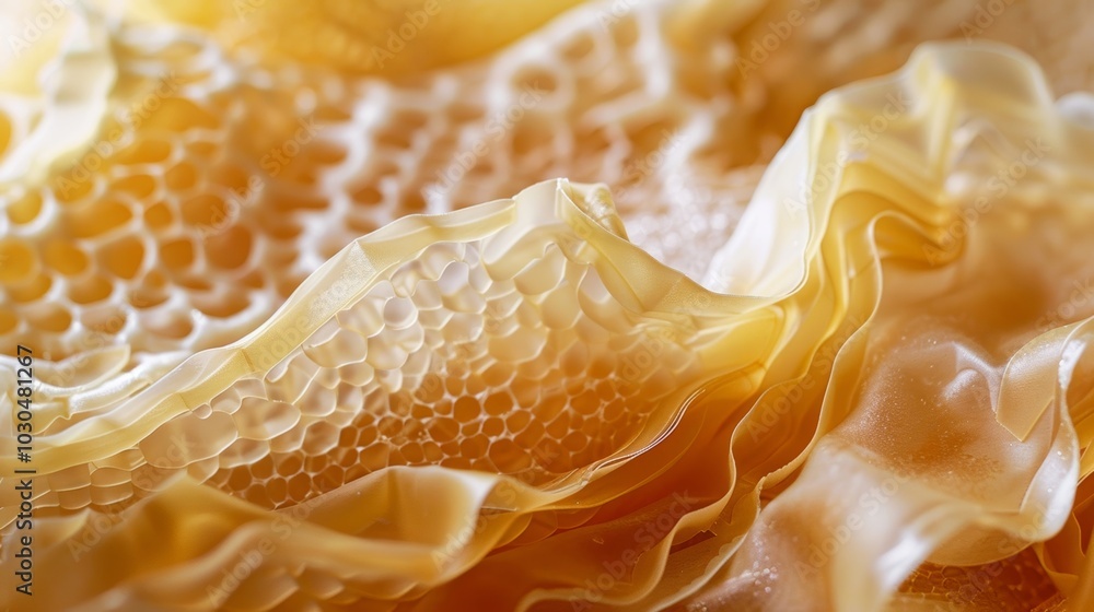 Poster the natural crinkled texture of the beeswax wrap is captured in this closeup photo showing how the w
