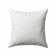 A plain white pillow on a neutral background, ideal for decorative purposes or as a comfortable cushion.