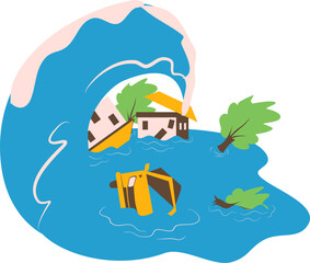 Fototapeta premium Natural disaster illustration 