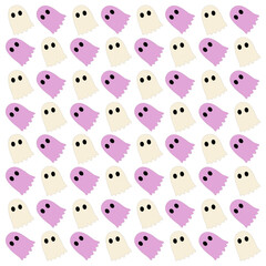 HALLOWEEN RETRO GHOSTS DESIGN PATTERN TEXTURE WALLART