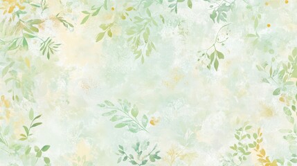 Soft Green and Yellow Watercolor Background