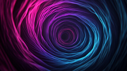 Abstract swirl of vibrant colors, featuring deep blues and vivid purples, creating a mesmerizing tunnel effect. Ideal for backgrounds, digital art, or creative design projects.