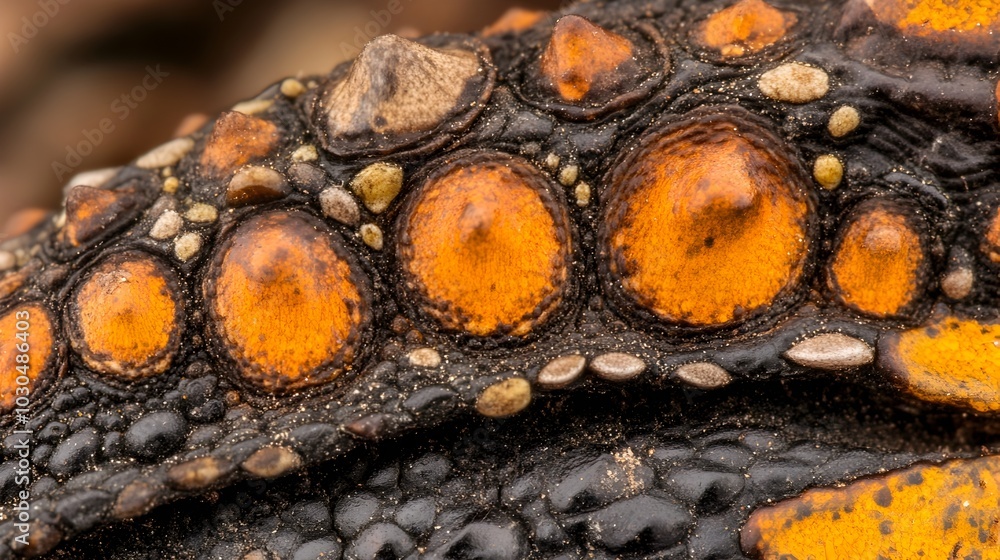 Aufkleber mesmerizing reptile scales with intricate shiny patterns and textures
