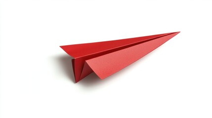 Paper airplane letter soaring across white background