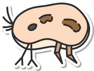 ステッカー微生物単品アイコン　カイミジンコ