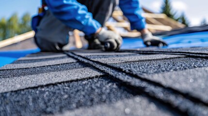 Roofing Installation - Close-up of Shingles