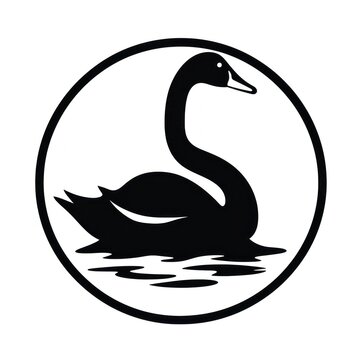 recommend clip art: Swan logo icon animal goose bird.