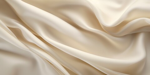 Obraz premium A long pink fabric with a wave pattern background.