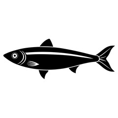 anchovy fish on a white background