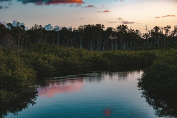 sunrise over the lake