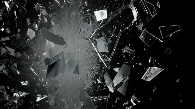 broken glass exploding background