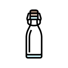 beverage bottle glass package color icon vector. beverage bottle glass package sign. isolated symbol illustration
