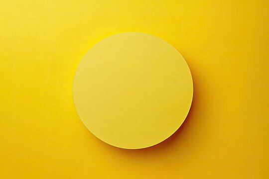 Product Presentation, Yellow circle, minimalist art, bright yellow decor, modern design, abstract wall art, vibrant yellow canvas, round yellow shape