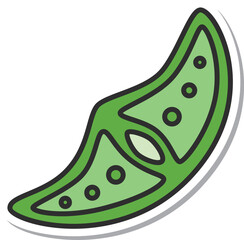 ステッカー微生物単品アイコン　ミカヅキモ