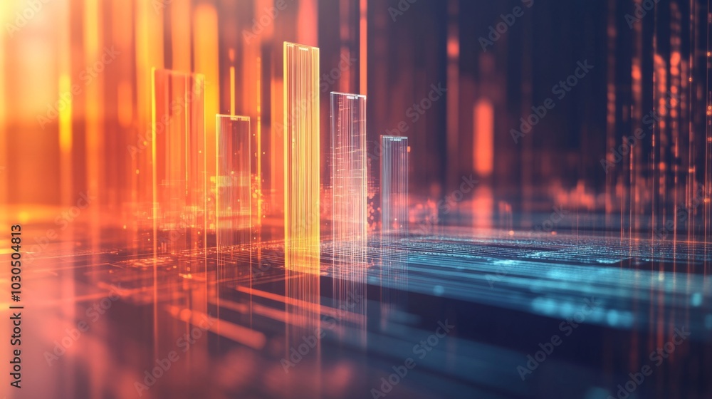 Poster Abstract Data Visualization in Vibrant Colors