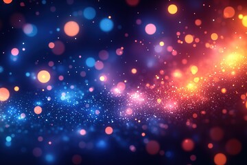 Fototapeta premium A colorful galaxy of glittering stars and planets