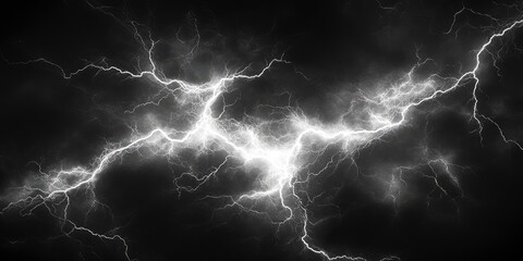 a dark backdrop with an electric lightning crack effect