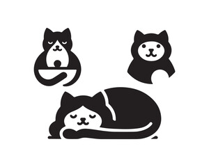 set of cats vector illustration