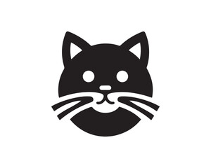 black cat with a smile